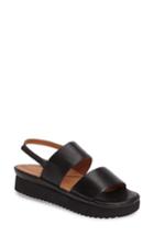 Women's L'amour Des Pieds Abruzzo Slingback Platform Wedge Sandal .5 M - Black