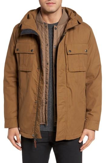 Men's Cole Haan 3-in-1 Military Utility Jacket, Size - Beige