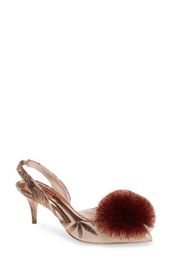 Women's Ted Baker London Mikali Yarn Pouf Sandal M - Beige
