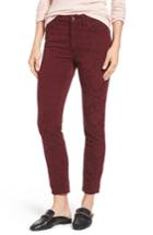 Women's Jen7 Stretch Jacquard Ankle Skinny Pants - Red