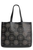 Chelsea28 Starburst Faux Leather Tote & Zip Pouch - Black