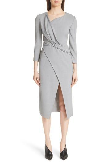 Women's Jason Wu Wrap Panel Envelope Hem Dress - Grey