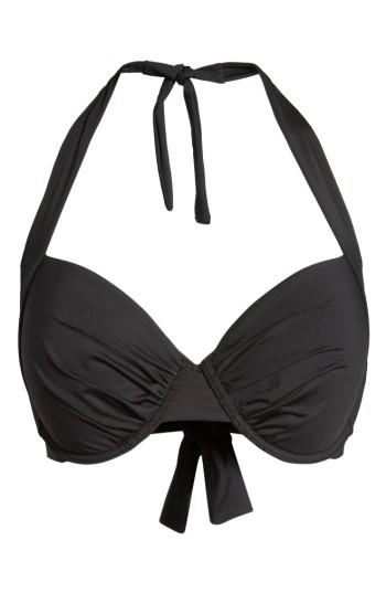 Women's Tommy Bahama Underwire Halter Bikini Top D - Black