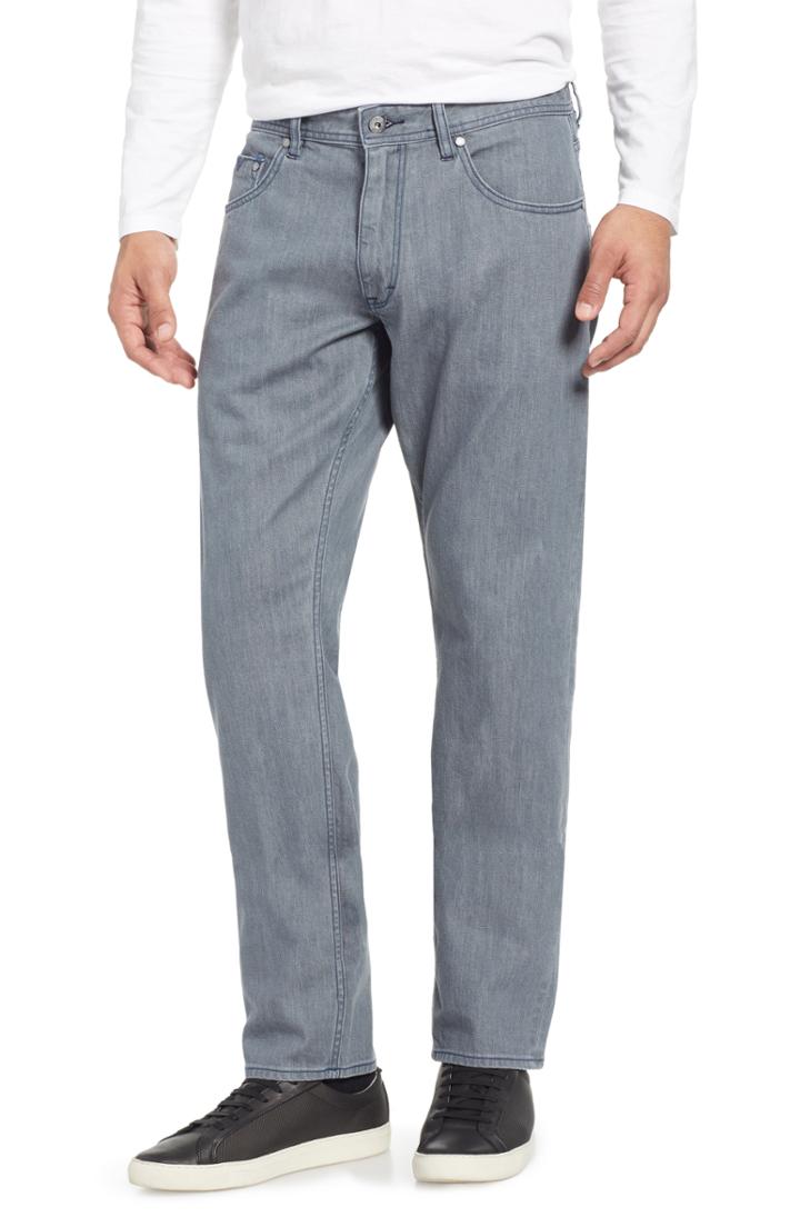 Men's Robert Graham Bray Tailored Straight Leg Jeans - Grey