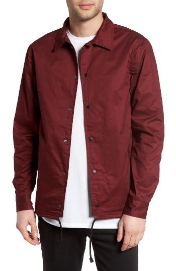 Men's Z.a.k. Brand Sanford Slim Fit Coach's Jacket - Burgundy