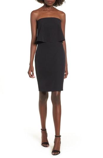 Women's Socialite Popover Strapless Dress - Black