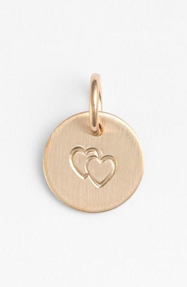 Women's Nashelle Double Heart Mini Stamp Charm