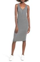 Women's All In Favor Rib Knit Tank Dress - Grey