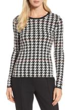 Women's Boss Fatma Houndstooth Sweater - Black