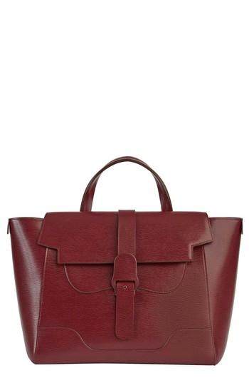 Senreve Maestra Textured Leather Satchel - Red