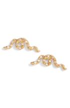 Women's Nora Kogan Diamond Pave Snake Stud Earrings