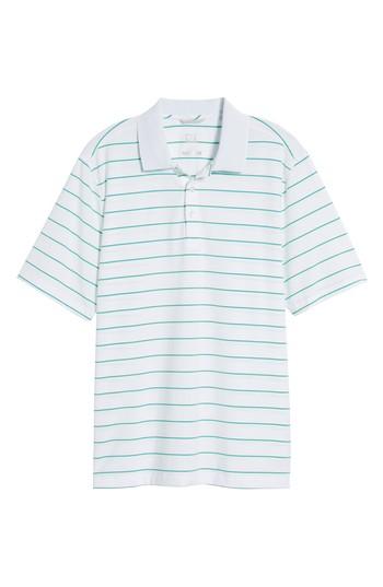 Men's Cutter & Buck Stripe Drytec Polo, Size - White