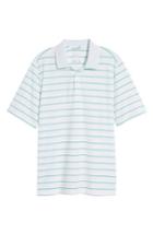 Men's Cutter & Buck Stripe Drytec Polo, Size - White