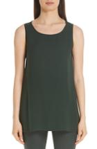 Women's Lafayette 148 New York Ruthie Silk Blouse - Green