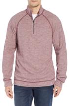 Men's Tommy Bahama On The Doubles Mock Neck Quarter Zip Pullover - Purple