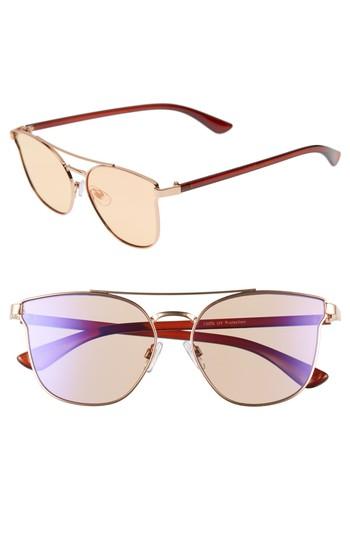 Women's Bp. 56mm Flat Mirrored Aviator Sunglasses - Bronze/ Brown