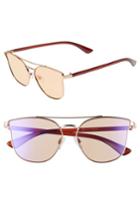 Women's Bp. 56mm Flat Mirrored Aviator Sunglasses - Bronze/ Brown
