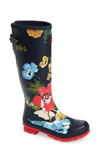 Women's Joules Ajusta Rain Boot M - Blue