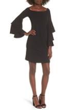 Women's Bp. Ruffle Sleeve Off The Shoulder Dress, Size - Black