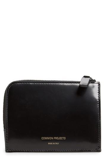Men's Common Projects Patent Leather Zip Wallet -