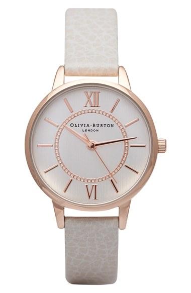 Women's Olivia Burton 'wonderland' Leather Strap Watch, 30mm