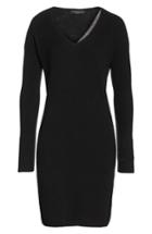 Women's Fabiana Filippi Bead Detail Wool, Silk & Cashmere Sweater Dress Us / 42 It - Black