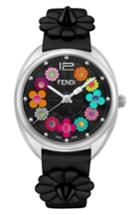 Women's Fendi Momento Floral Leather Strap Watch, 34mm