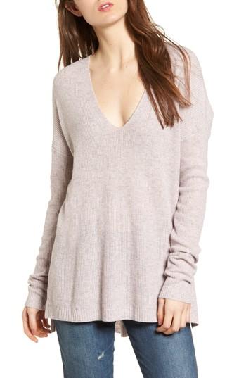 Women's Madewell Warmlight V-neck Sweater - Pink