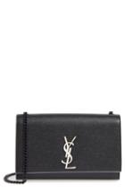 Saint Laurent Medium Kate Grainy Leather Shoulder Bag - Black