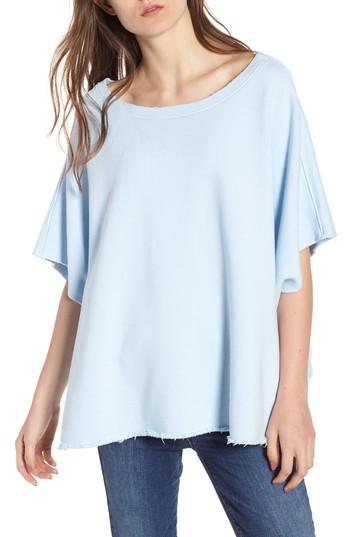 Women's Frank & Eileen Tee Lab Capelet Sweatshirt, Size - Blue