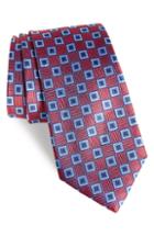 Men's Nordstrom Men's Shop Ashton Squares Silk Tie, Size - Red