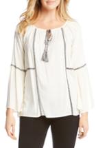 Women's Karen Kane Embroidered Bell Sleeve Top - Ivory