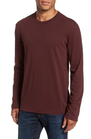 Men's James Perse Long Sleeve Crewneck T-shirt (m) - Purple