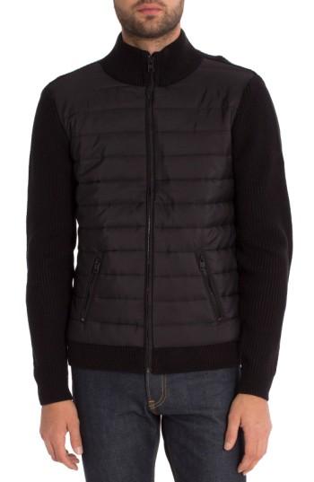 Men's 7 Diamonds Tristan Mixed Media Jacket, Size - Black