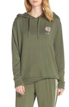 Women's Splendid Gathered Back Hoodie Pajama Top - Green