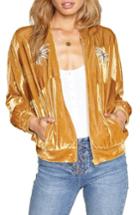 Women's Amuse Society Somedays Velvet Bomber - Metallic