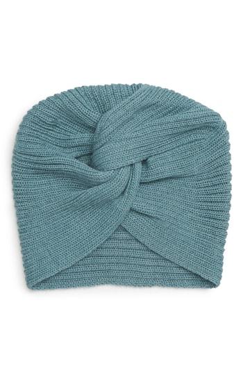 Women's Lamini Gold Alpaca Turban Beanie - Blue