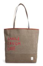 Ed Ellen Degeneres Dakin Canvas & Leather Tote - Brown