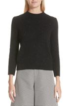 Women's Co Crop Cashmere Sweater - Black