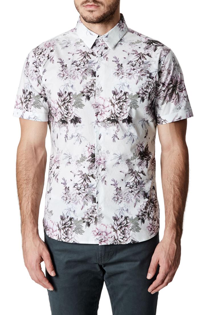 Men's 7 Diamonds Aura Floral Sport Shirt