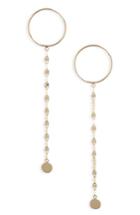 Women's Lana Jewelry Circle Post Linear Chain Drop Earrings