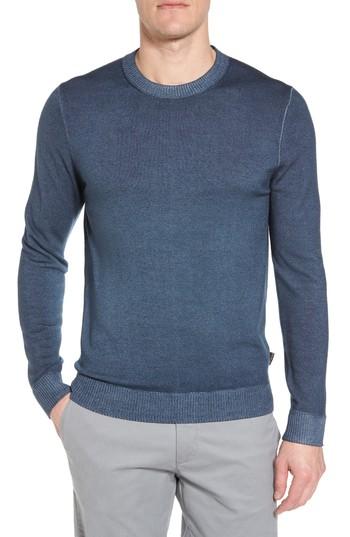 Men's Ted Baker London Lucky Trim Fit Wool Sweater (l) - Blue