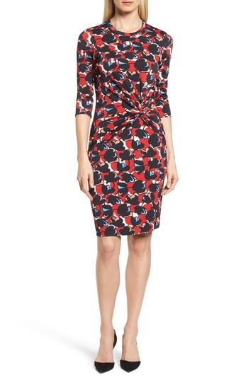 Women's Boss Eleika Print Jersey Sheath Dress - Black