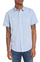 Men's The Rail Texture Stripe Short Sleeve Shirt - Blue