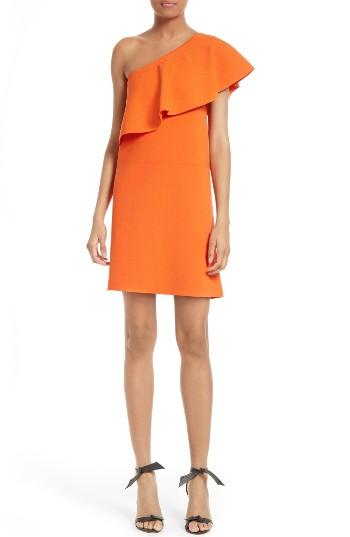 Women's Milly One-shoulder Flounce Knit Dress
