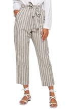 Women's Topshop Stripe Peg Trousers Us (fits Like 10-12) - Grey