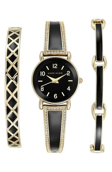 Women's Anne Klein Boxed Bracelet & Bangle Watch Set, 24mm