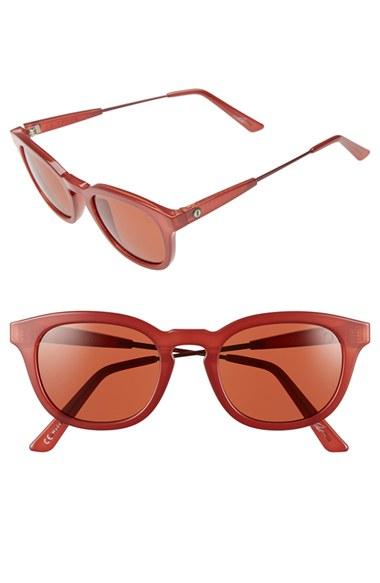 Women's Electric 'la Txoko' 51mm Retro Sunglasses - Smokey Crimson/ Rose