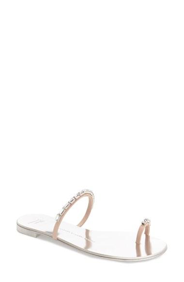Women's Giuseppe Zanotti Crystal Embellished Toe Ring Sandal