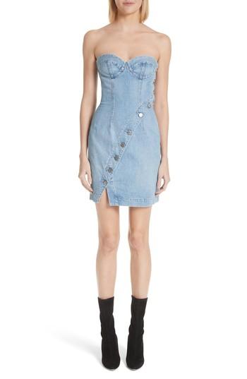 Women's Jean Atelier Claudia Strapless Denim Dress - Blue